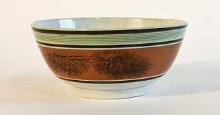 Early Mocha Seaweed Pattern Bowl