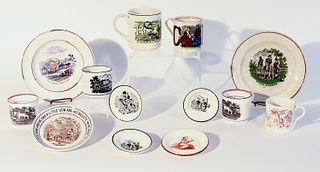 Lot of Early Children's Plates and Mugs
