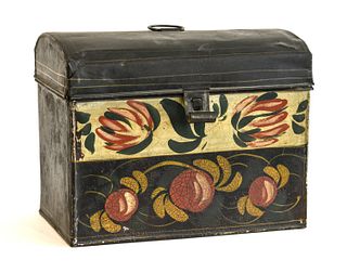 Large Tole Decorated Document Box