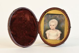 Fine Early Miniature Portrait of a Baby