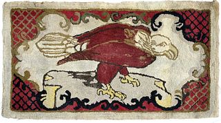 Hooked Rug with Eagle