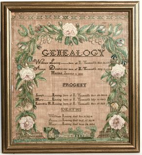 American Needlework Genealogy Sampler