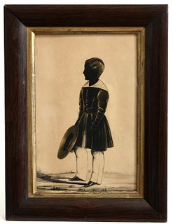 Silhouette of a Boy with Hat