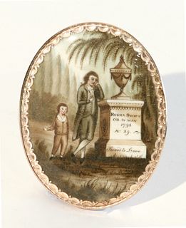 Fine Painted Mourning Pendant -1792