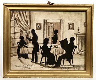 The Crawford Family Silhouette - Philadelphia 1842