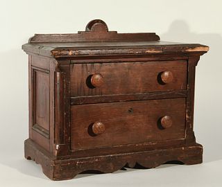 Miniature 2 Drawer Chest with Bracket Base