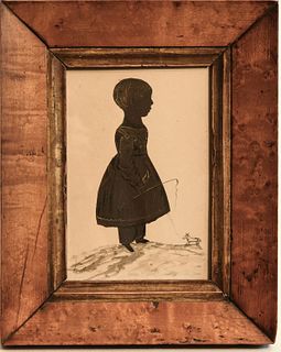 Painted Silhouette of a Child with Whip