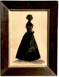 Standing Silhouette of a Woman