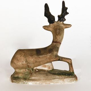 Two Chalkware Stags