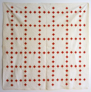 Red Diamonds in Stars Quilt