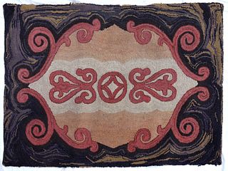 19th Century Hooked Rug