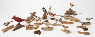 Lot of 21 Carved Birds by Frappier