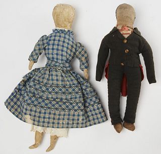 Two Early Rag Dolls