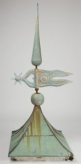 Banner Weathervane on Cupola with Heart