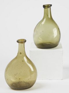 Two Small Early Chestnut Bottles