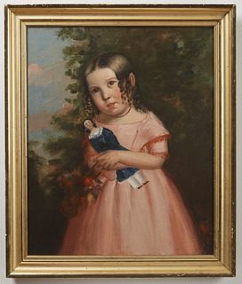 Portrait of Girl Holding a Doll