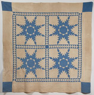 Robins Egg Blue and White Quilt