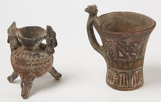 Two Pre Colombian Pottery Vessels