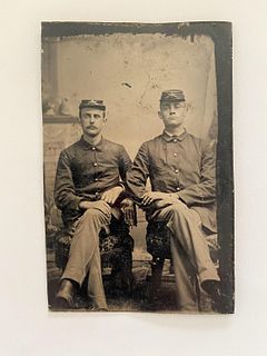 Civil War Tintype with Currency Notes