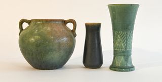 Arts and Crafts Ceramic Vase plus 2 Rookwood Vases