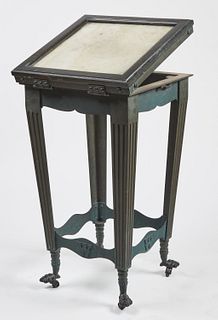 Bronze Table with Marble Top