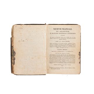 Maygrier, J. P. Nuevo Manual de Anatomía o Tratado Metódico y Razonado. Madrid: Imprenta de la Calle de la Greda, 1820.