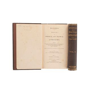Chauvenet, William. A Manual of Spherical and Practícal Astronomy. Philadelphia: J. B. Lippincott & Co., 1863. Piezas: 2.