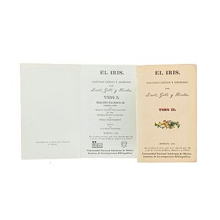 Linati, Galli y Heredia. El Iris. Periódico Crítico y Literario. México, 1986. 1ra edición facsimilar. Ed. de 1,000 ejemplares. Pzas: 2