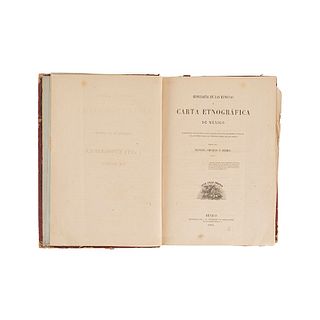Orozco y Berra, Manuel. Geografía de las Lenguas y Carta Etnográfica de México. México, 1864. Carta Etnográfica plegada