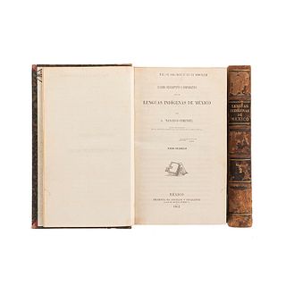 Pimentel, Francisco. Cuadro Descriptivo y Comparativo de las Lenguas Indígenas de México. México, 1862. Tomos I - II. Piezas: 2. 1a. ed