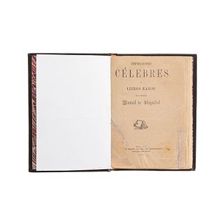 Olaguibel, Manuel de. Impresiones Célebres y Libros Raros. México, 1878. Primera edición.