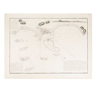 Orta, Bernardo de. Port de la Vera Cruz à la Côte du Mexique. French: Dépôt Général de la Marine, An XI (1802 - 1803). Plano grabado.