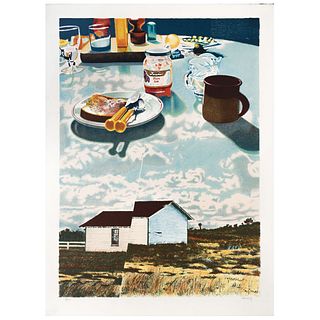 HOWARD KANOVITZ, The Ground Above Us, Signed, Lithograph 82 / 175, 28.7 x 20.8" (73 x 53 cm), Document