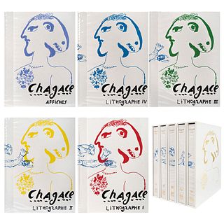 MARC CHAGALL, Chagall Lithographe Catalog Raissone, 1978, Series 504/1000, Pieces: 5