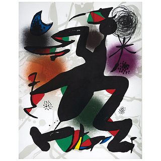 JOAN MIRÓ, Litografía Original IV, del libro Miró Lithographs III, 1972, Unsigned, Lithograph without print number, 12.2 x 9.4" (31 x 24 cm)