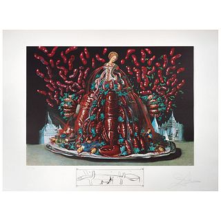 SALVADOR DALÍ, The Cannibalism Of Autumn, from the binder The Dinners Of Gala,1971, Signed, Lithograph and engraving E.A. 35 / 35, 15.7 x 22.4" (40 x 
