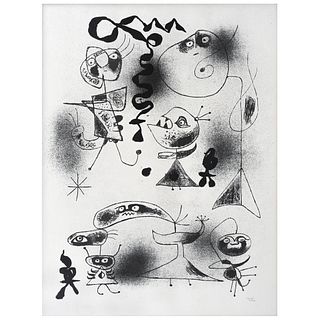 JOAN MIRÓ, Litografía I, from the series Barcelona, Signed and dated 1944 on plate, Lithograph without print number, 27.1 x 20.4" (69 x 52 cm)