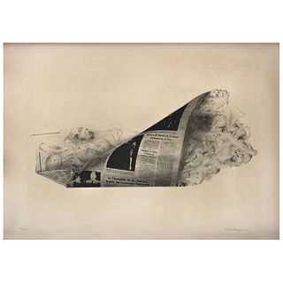 LUIS NISHIZAWA, La prensa, Signed, Lithograph 21 / 100, 15.7 x 21.6" (40 x 55 cm)