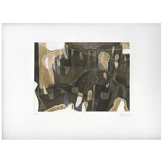 GABRIEL MACOTELA, Untitled, Signed and dated 88, Aquatint a la poupeé on print 24 / 50, 7.8 x 10.8" (20 x 27.5 cm)