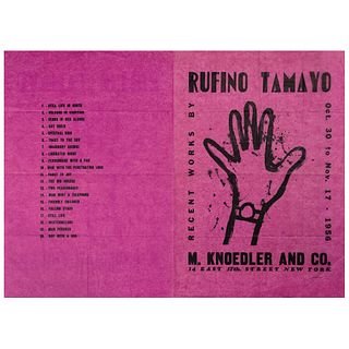 RUFINO TAMAYO, Recent Works by Rufino Tamayo, 1956, Unsigned, Serigraphies on tissue paper without print number, 19.6 x 25.1" (50 x 64 cm)