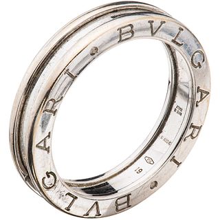 18K WHITE GOLD RING FROM THE BVLGARI FIRM, B.ZERO1 COLLECTION Weight: 7.6 g. Size: 9½