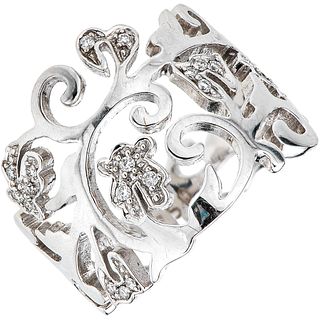RING WITH DIAMONDS IN 18K WHITE GOLD FROM THE TOUS FIRM Weight: 6.8 g. Size: 7 21 Brilliant cut diamonds ~ 0.14 ...