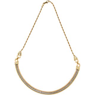 18K ROSE, WHITE AND YELLOW GOLD CHOKER Carabiner clasp. Weight: 32.2 g. Length: 16.1" (41 cm)