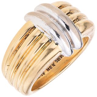 RING IN 18K YELLOW AND WHITE GOLD FROM THE FIRM TANE Weight: 14.0 g. Size: 5
