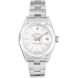 ROLEX OYSTER PERPETUAL DATE LADY WATCH IN STEEL REF. 79160 CA. 2000 - 2002 Movement: automatic. Caliber: 2235 Series ...