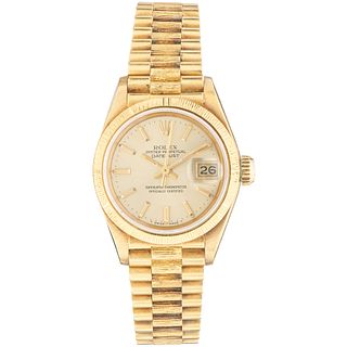 ROLEX OYSTER PERPETUAL DATEJUST LADY WATCH IN 18K YELLOW GOLD REF. 69278, CA. 1979-1982 Movement: automatic. 