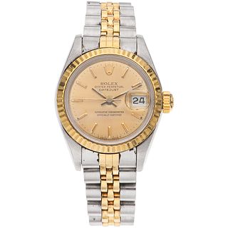 ROLEX OYSTER PERPETUAL DATEJUST LADY WATCH IN STEEL AND 18K YELLOW GOLD REF. 69173, CA. 1989 - 1990 Movement: automatic ...