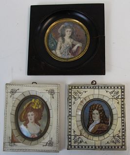 GROUPING OF THREE MINIATURES.