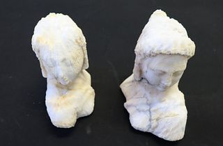 2 Antiquity Marble Busts.