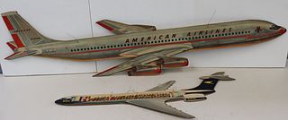 2 Vintage Cardboard Airline Plane Hangers.